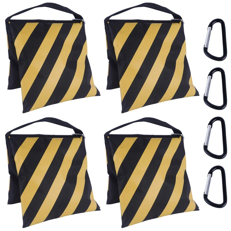 ABCCANOPY Photography Sandbag for Video Stand, Heavy Duty Weight Bags for Light Tripod, Camping Chair, 4 Packs (Yellow) - Image 1